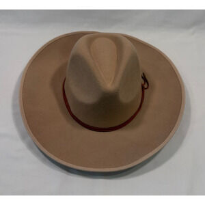 Hadley Wren Women's Faye Wool Panama Hat Nude NWT 13”Wide NEW Fall Fashion